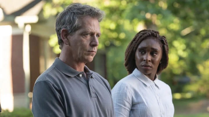 Ben Mendelsohn and Cynthia Erivo in The Outsider.