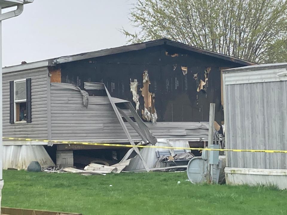 Fire crews were dispatched to Palm City Mobile Home Park in South Annville Township Wednesday evening for a fire that displaced one person.