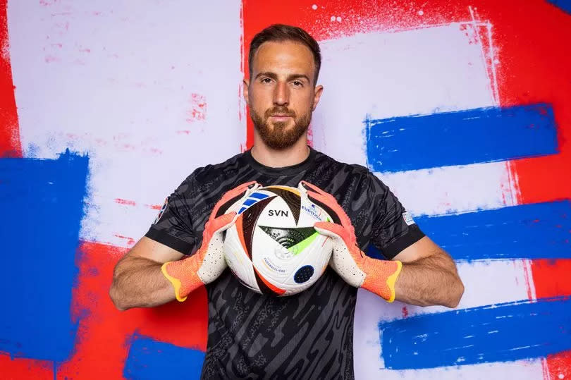 Jan Oblak of Slovenia poses for a portrait