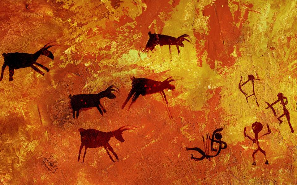 A modern pastiche of prehistoric cave art