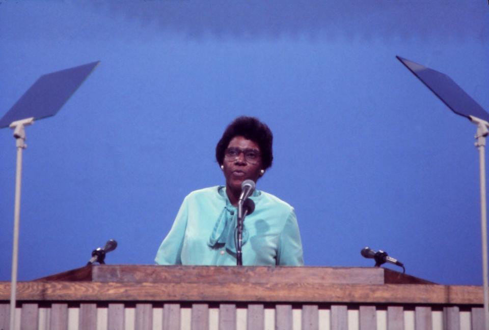Barbara Jordan speaks at the 1976 DNC