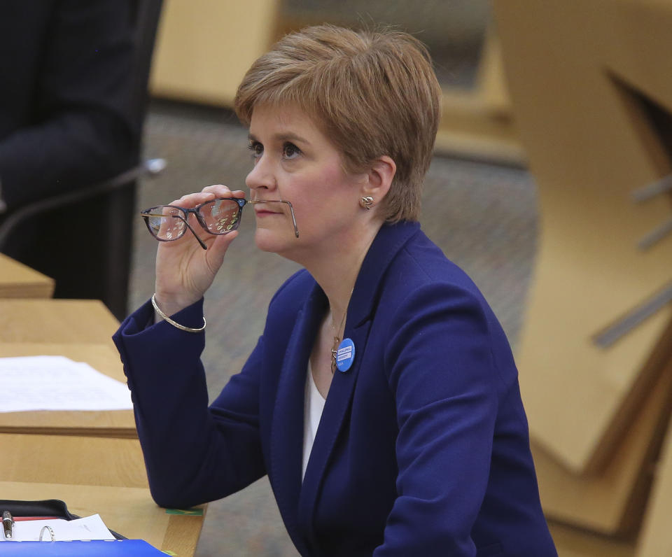 Nicola Sturgeon urged the UK Treasury to do more to help affected businesses (Fraser Bremner/Scottish Daily Mail/PA)