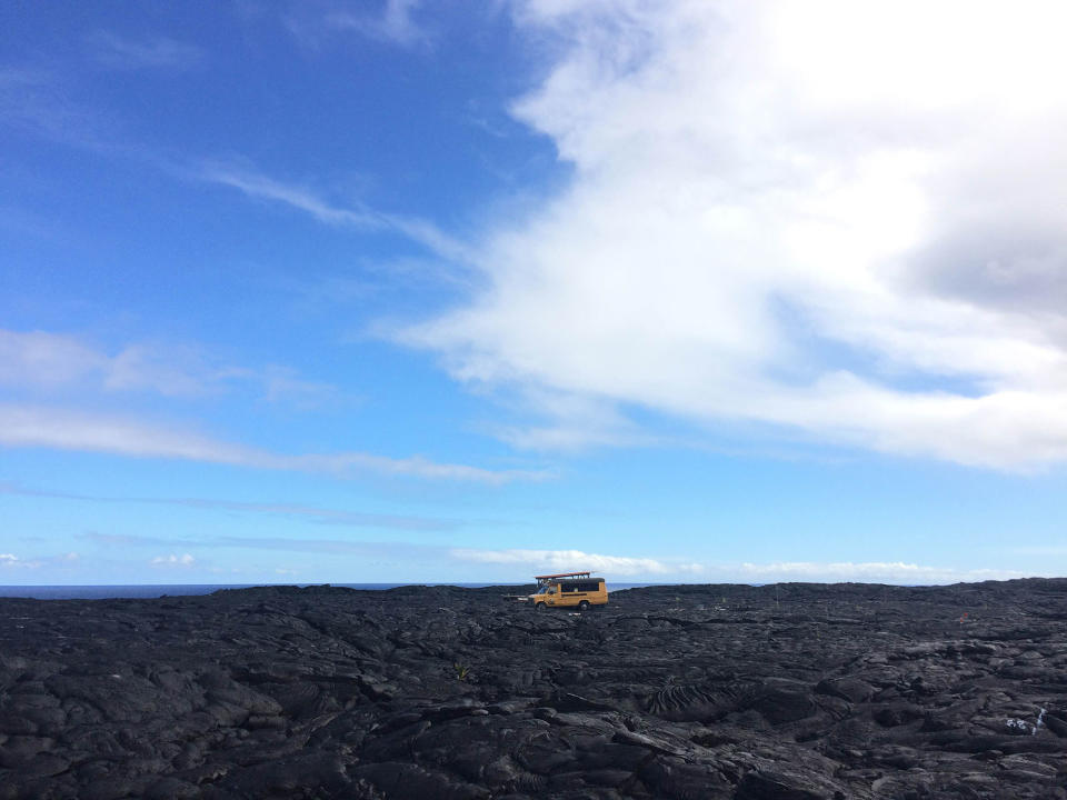 Lava from Hawaii’s volcano, Kilauea, oozes into the ocean