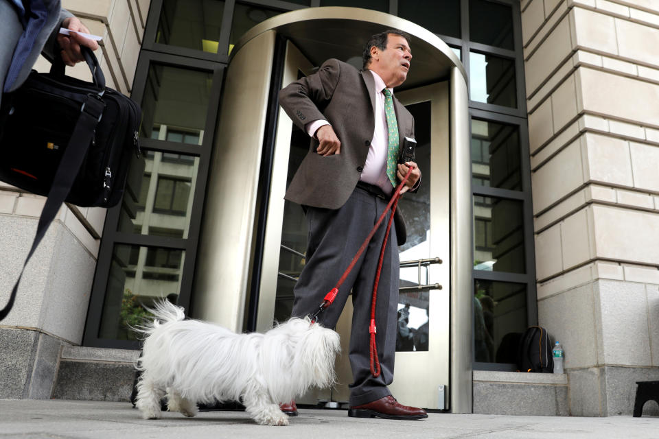 Randy Credico with his dog Bianca