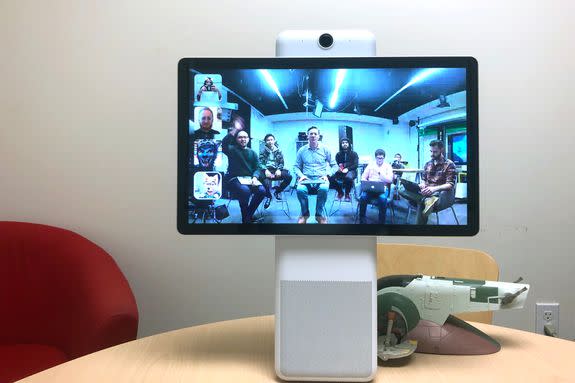 Mashable's Tech team meeting via the Portal.