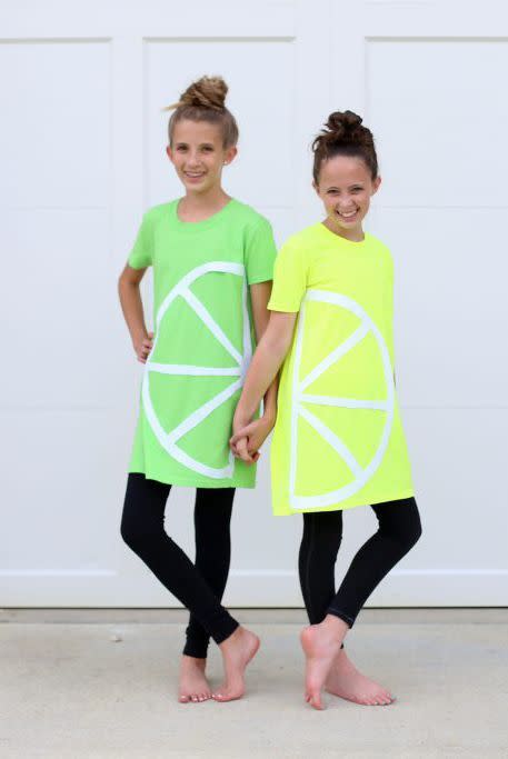 DIY Lemon-Lime Halloween Costume for Tween Girls