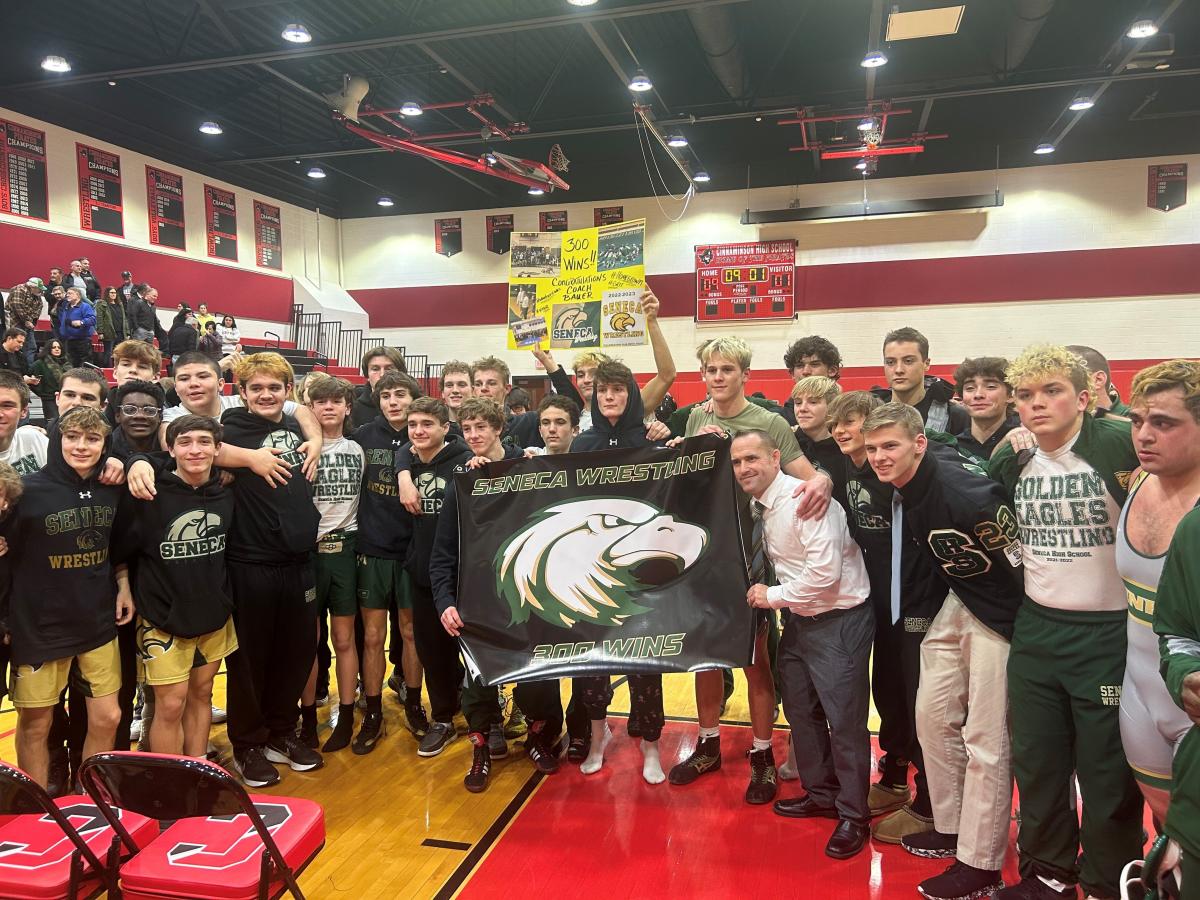 Seneca wrestling celebrates win No. 300 in program history