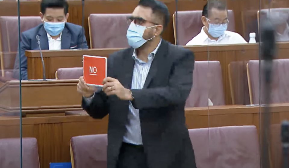 Leader of the Opposition Pritam Singh voting 