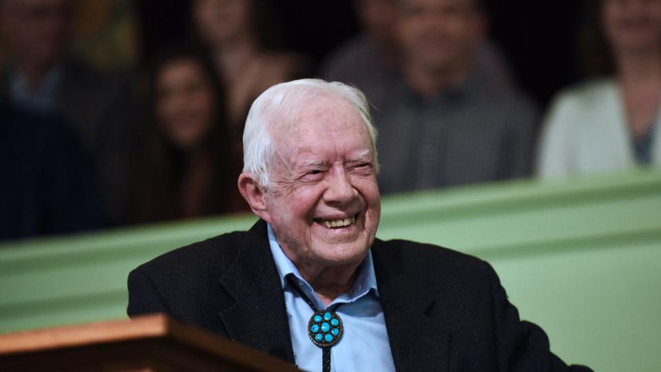 jimmy carter teaches sunday school in plains, georgia