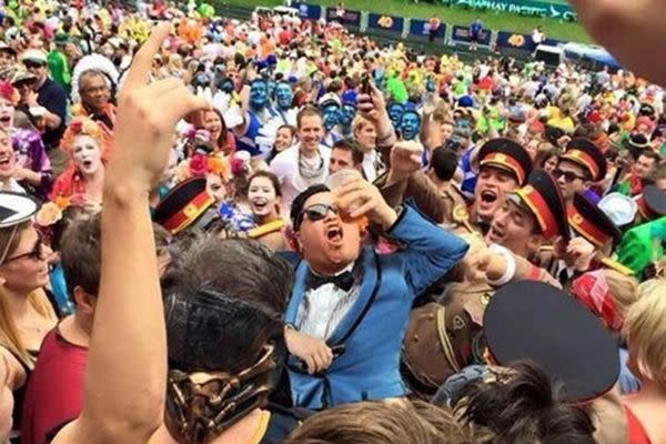 Image via South China Morning Post: Looks like Gangnam Style was also a smash hit at the Sevens.