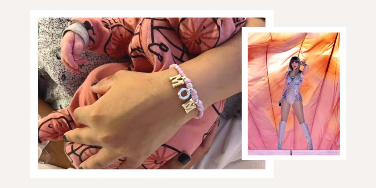 Taylor Swift newborn friendship bracelets at hospital