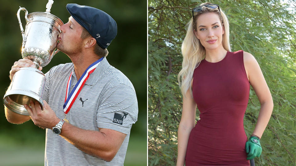 Pictured here is 2020 US Open champion Bryson DeChambeau and Instagram sensation Paige Spiranac.