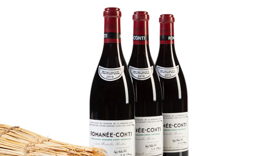 Three bottles of Romanée-Conti 2010 - Credit: Sotheby's