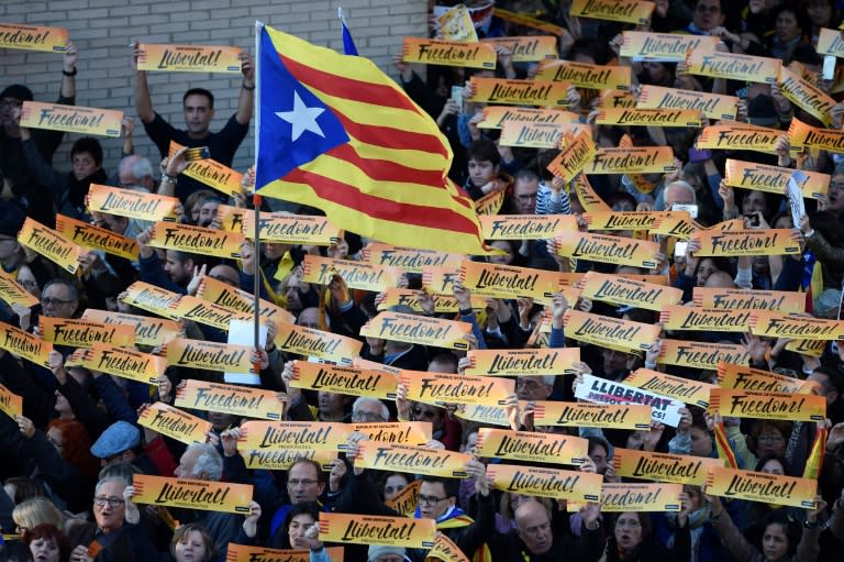 Independence supporters have held huge protests in Catalonia in recent weeks - but polls suggest they may not win an overall majority in the December 21 ballot