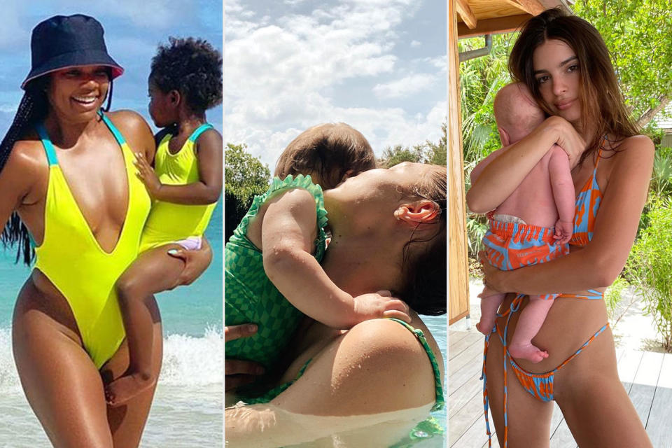Celebrities and Their Kids Wearing Matching Swimsuits
