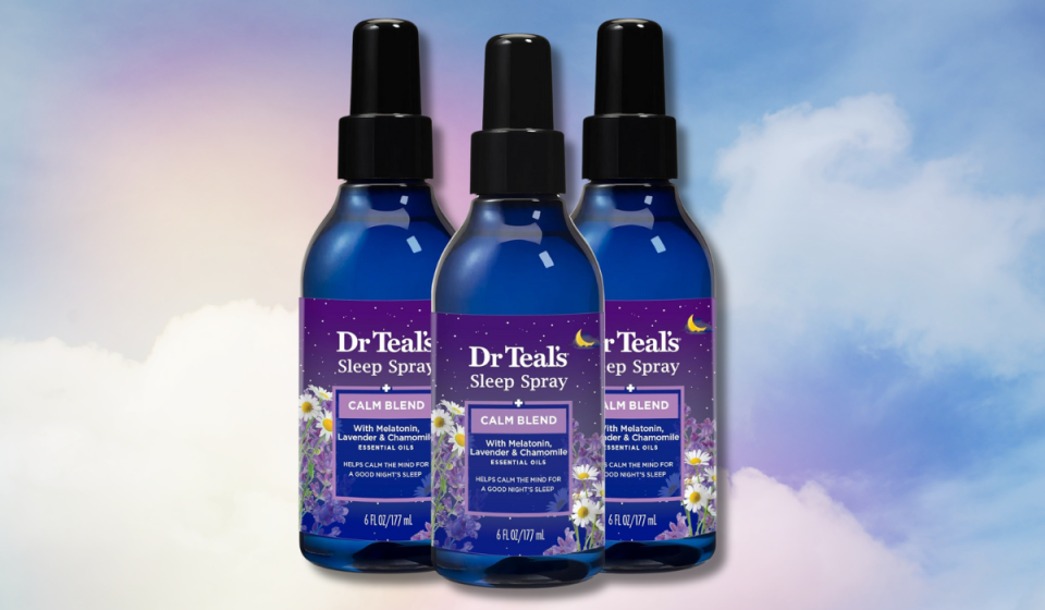 three bottles of Dr. Teal's Calm Blend Sleep Spray