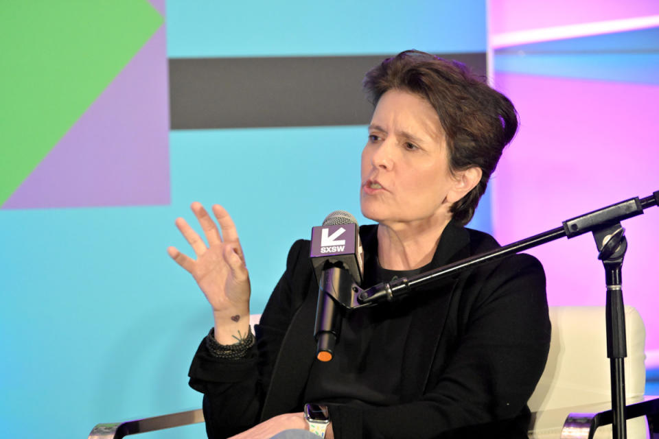 Kara Swisher speaks at 'On with Kara Swisher' Live Featuring Mark Cuban as part of SXSW 2024 Conference and Festivals held at the JW Marriott Austin on March 10, 2024 in Austin, Texas.<p>Amanda Stronza/Getty Images</p>
