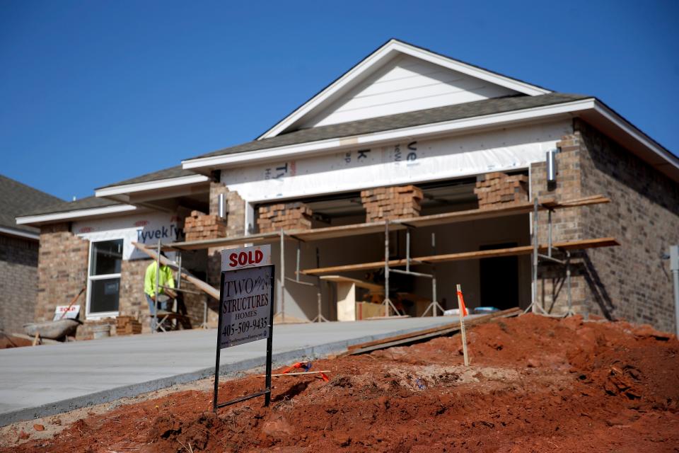 A house under construction by Two Structures Homes at 333 E Seventh Street in Arcadia.