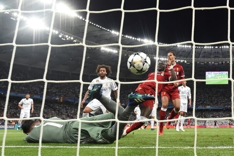 Sadio Mane scores Liverpool's goal in the Champions League final