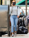 <p>Scarlett Johansson is seen out for a walk on Wednesday in N.Y.C. with her new wedding ring on.</p>