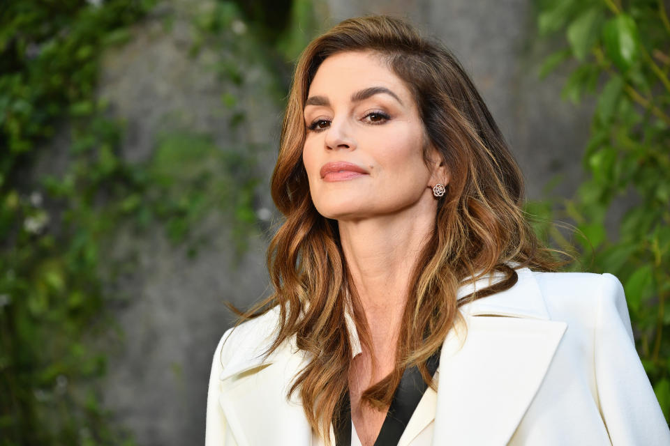 Cindy Crawford at the Chanel show [Photo: Getty]