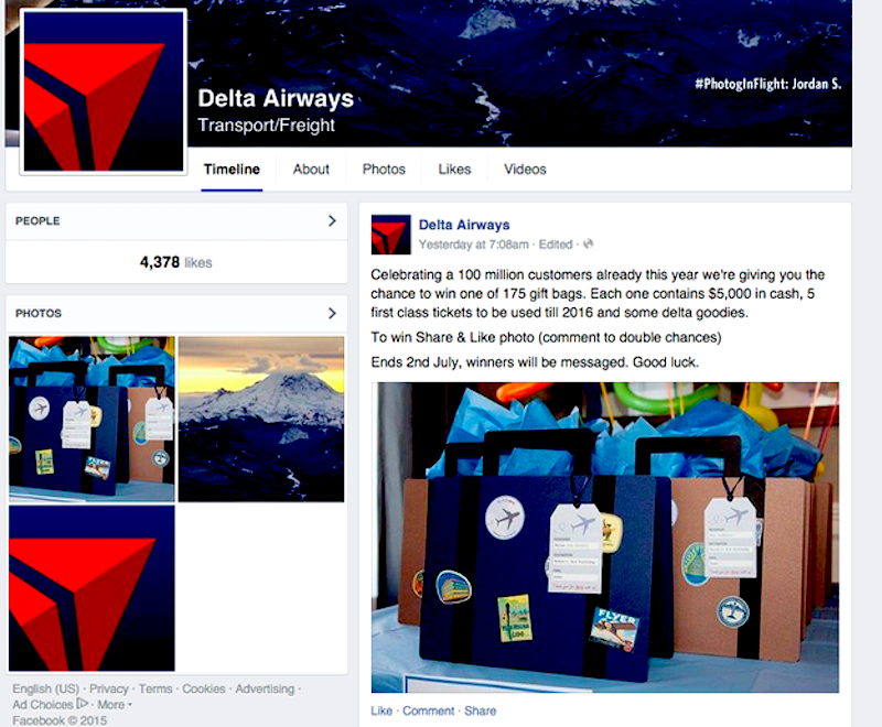 delta airlines fake viral campaign