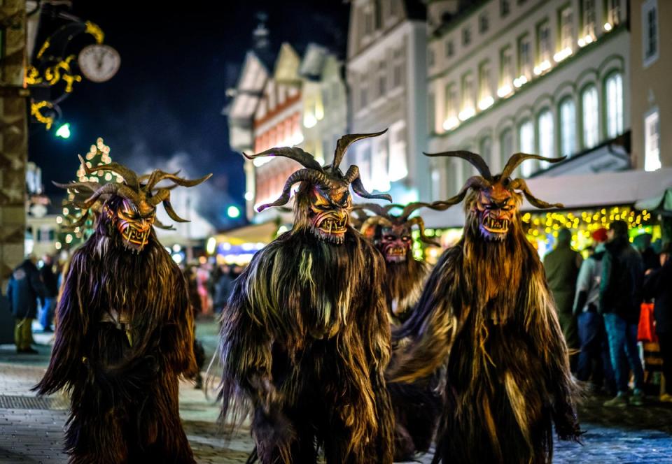 Krampusnacht celebrations seen on the streets of Bad Toelz, Germany (Getty Images)