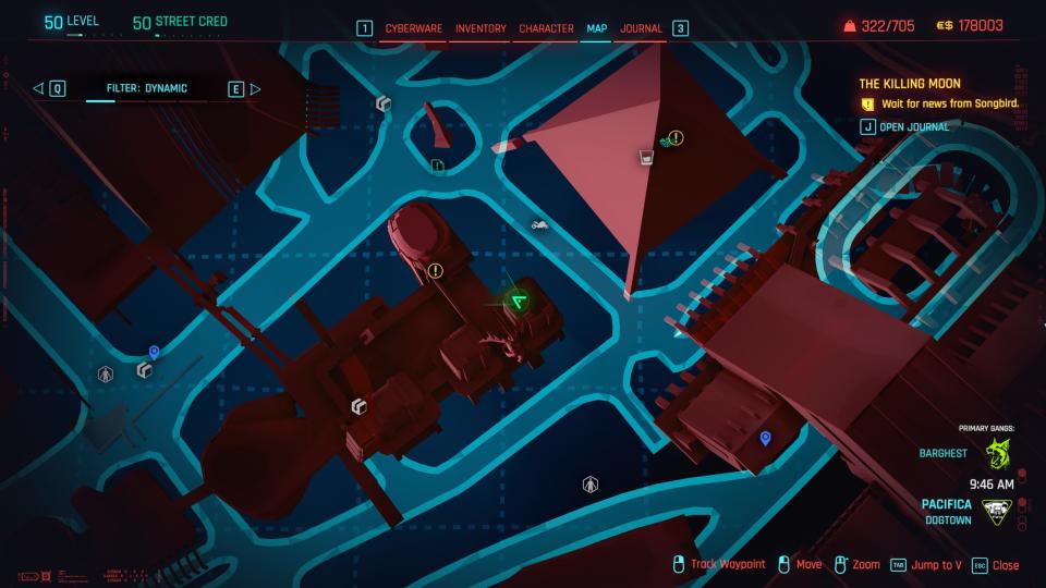 Cyberpunk 2077 Restricted Data Terminal location near Heavy Hearts