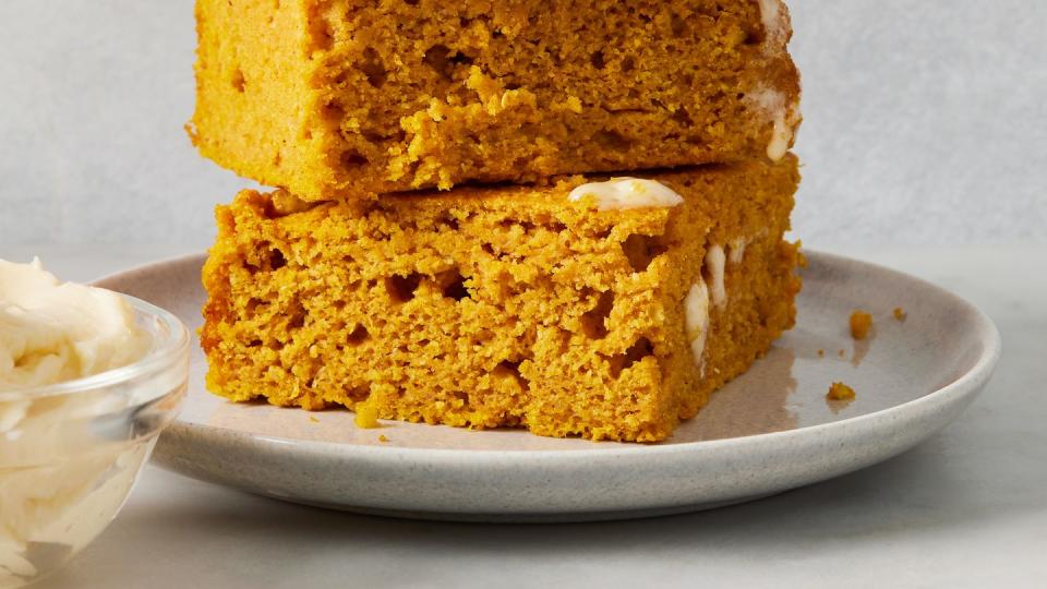 pumpkin bread with butter