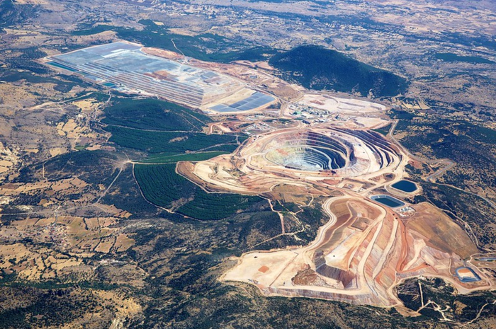 An aerial view of the Kisladag mine.