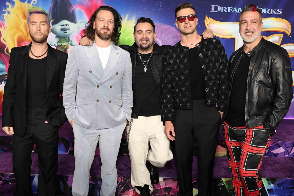 <p>Monica Schipper/GA/The Hollywood Reporter via Getty</p> *NSYNC in Hollywood in November 2023