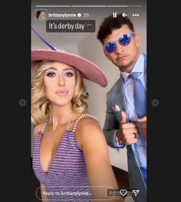 Patrick Mahomes & Wife Brittany Get Colorful for Kentucky Derby 2023 –  Footwear News