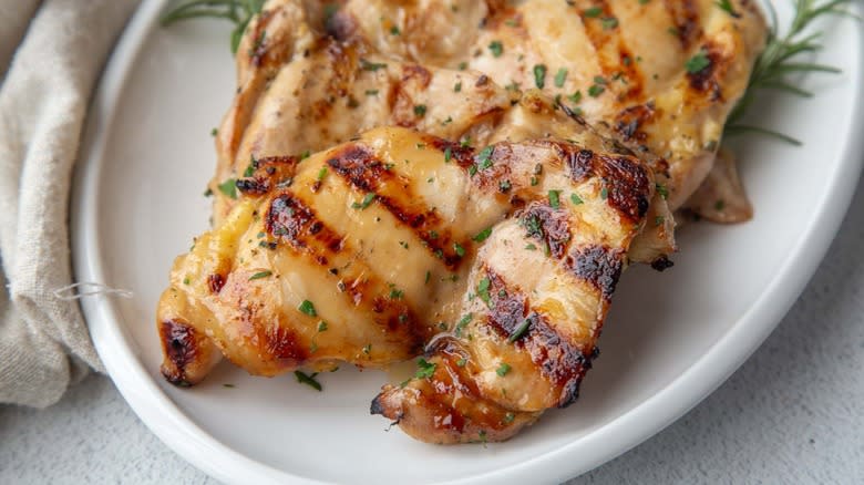 grilled chicken thighs with rosemary