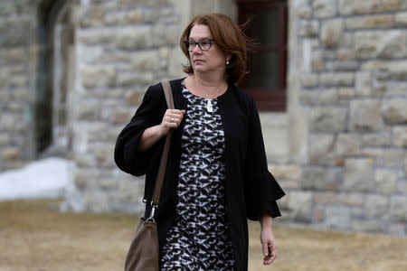 Former Canadian Treasury Board President Jane Philpott leaves West Block on Parliament Hill in Ottawa, Ontario, Canada, April 2, 2019. REUTERS/Chris Wattie