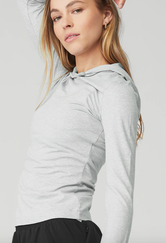 Alo Yoga Alosoft Hooded Runner Long Sleeve