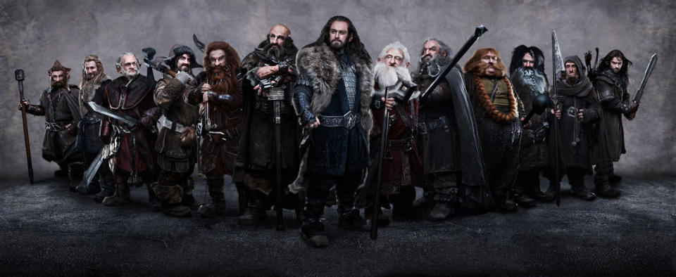 The Middle Earth dwarves assembled for <i>The Hobbit</i> (WB)