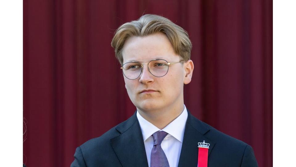 Prince Sverre in a suit