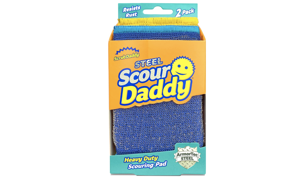 Scrub Daddy Almohadillas de acero para estropajo de acero inoxidable para platos. (Foto: Amazon)