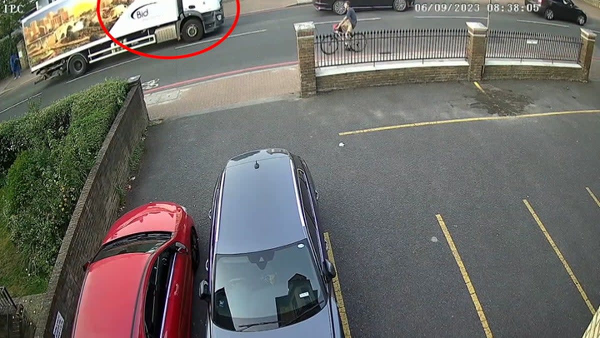 CCTV of lorry used by Daniel Khalife to escape Wandsworth prison seen on London road (Sky News)