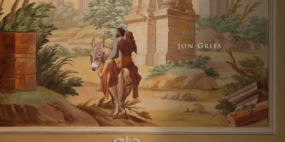 John Gries' name in "The White Lotus" opening credits.