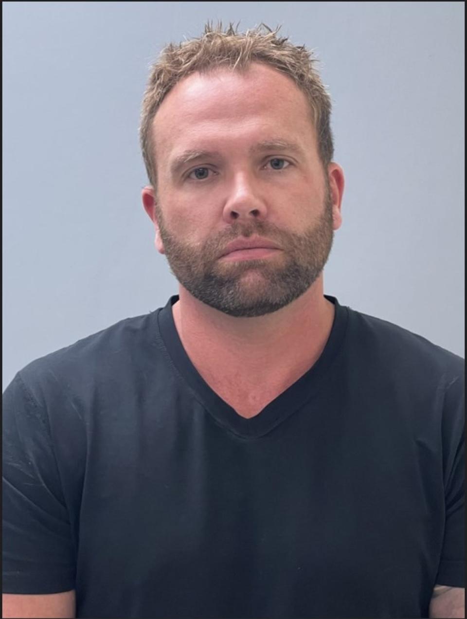 Benjamin Brown, 41, has been arrested following the death of his wife, Hillary Brown Ellington. Days before the woman died, Brown performed procedures on her that resulted in her suffering a cardiac arrest (Santa Rosa County Sheriff’s Office)