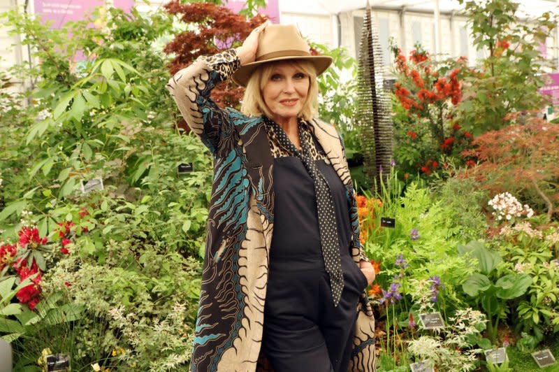 Joanna Lumley attends the Chelsea Flower Show in May. File Photo by Hugo Philpott/UPI