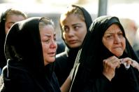 Iranian women mourn during a funeral in the southwestern city of Ahvaz on September 24, 2018, for people killed during a weekend attack on a military parade