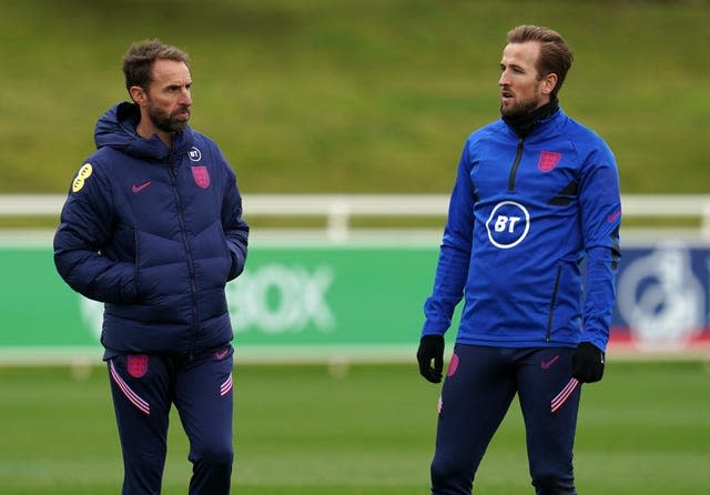 Gareth Southgate and Harry Kane