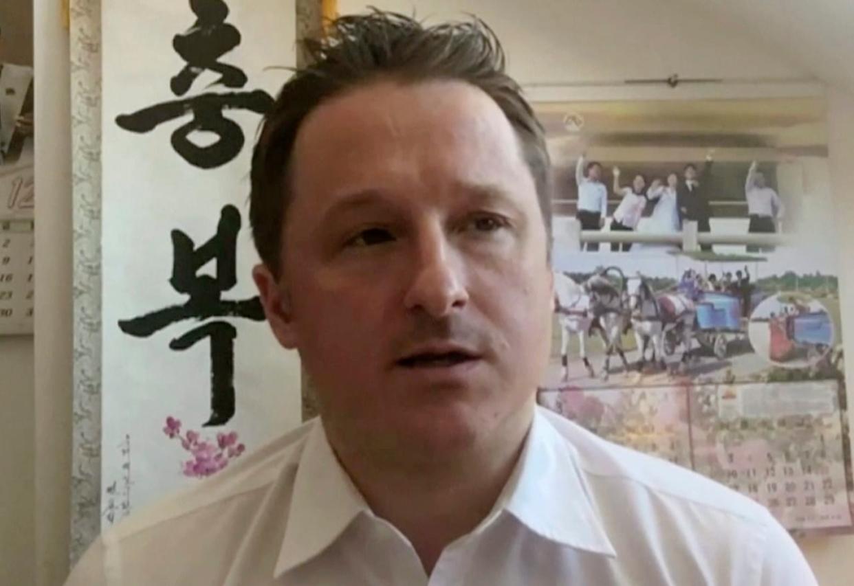 Michael Spavor was one of two Canadians detained by Chinese officials in December 2018 — not long after Huawei executive Meng Wanzhou was arrested in Canada on behalf of U.S. authorities.  (File photo/The Associated Press - image credit)