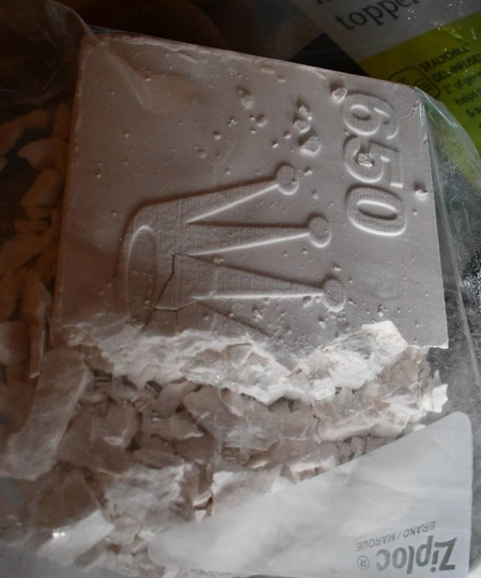 A photograph of cocaine seized in November 2022 as part of an investigation into a drug trafficking network operating in Whatcom and Skagit counties.