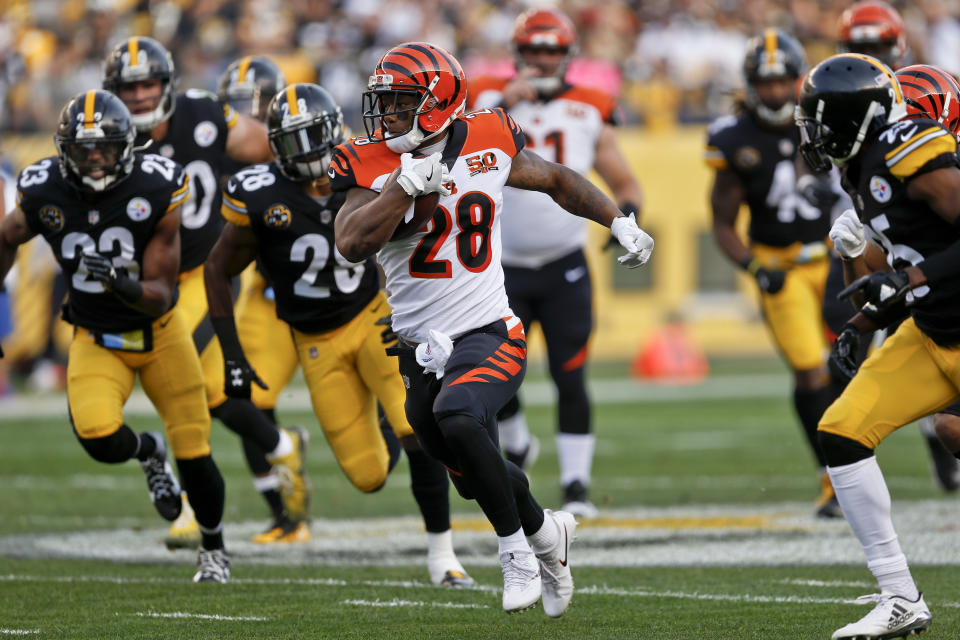 Joe Mixon highlights this week’s look at whom you should sit and start in Week 8 (AP Photo/Keith Srakocic)