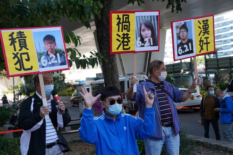 Sentencing of pro-democracy activists in Hong Kong