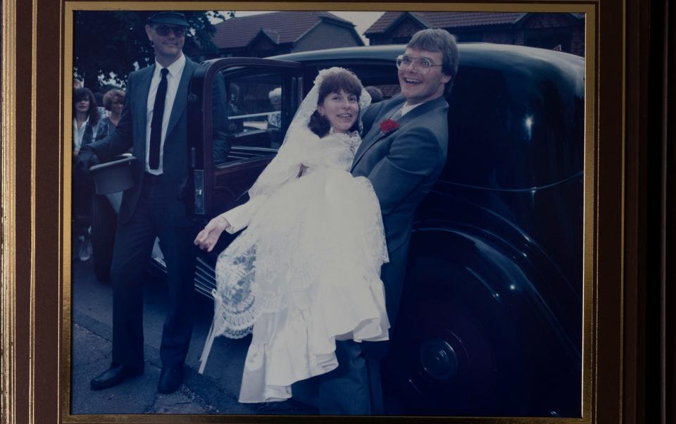 Graham and Jane on their wedding day