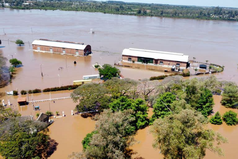 Vista del nivel que alcanzó el agua